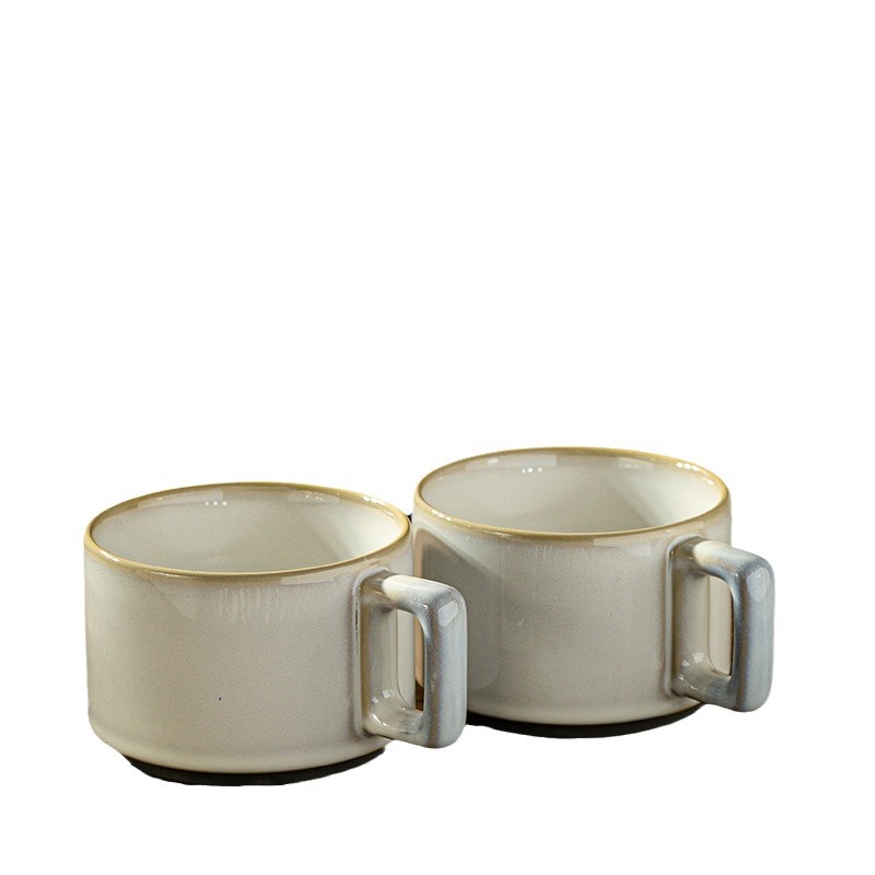 Transfronterizo simple Buck blanco taza de café taza de taza de café de 300ml taza de cerámica taza de agua taza de leche taza