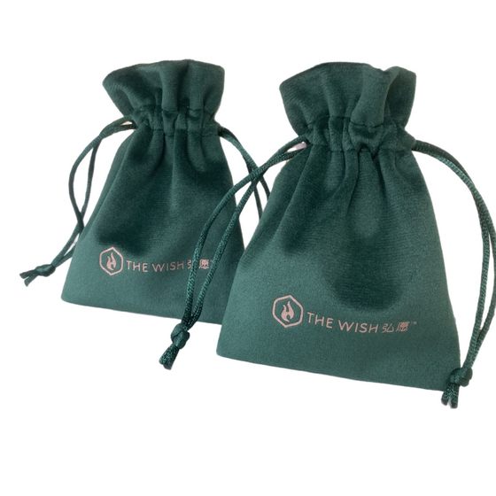 Skin care cosmetics dark green velvet cloth bag custom-made bundle pocket jewelry jewelry lisi velvet bag in stock
