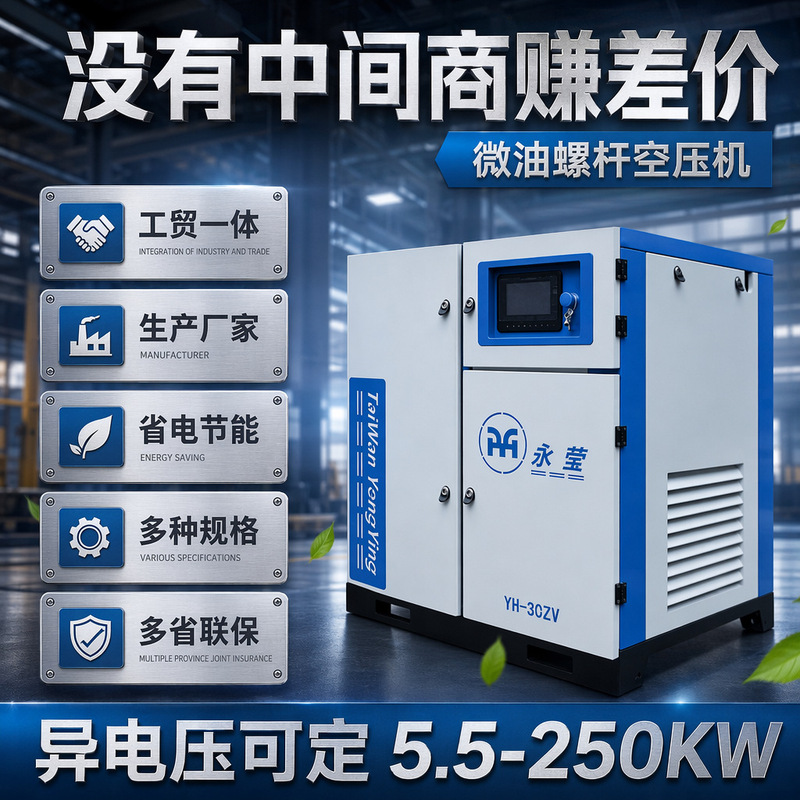 Textile factory permanent magnet frequency conversion Screw Air Compressor 22/37 kW gas consumption 6 cubic meters air compressor with various specifications Textile factory permanent magnet frequency conversion Screw Air Compressor 22/37 kW gas consumption 6 cubic meters air compressor with various specifications