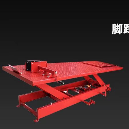 德贝力小型液压升降机便携式移动起重工具摩托车脚踩液压举升机