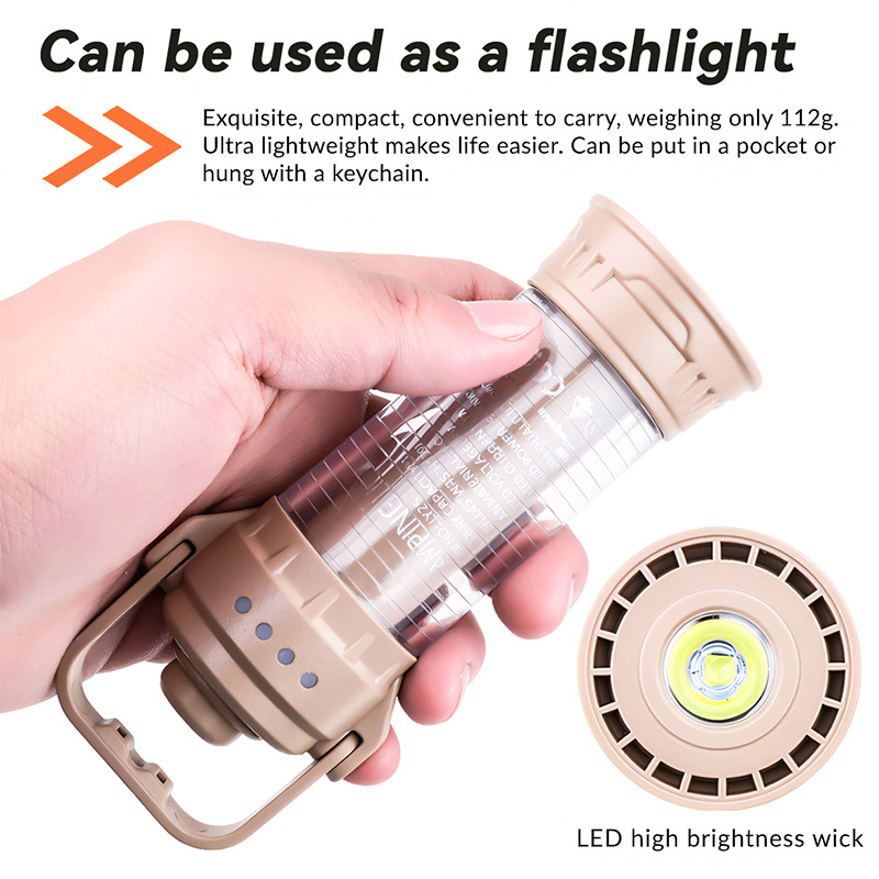 New LED Atmosphere Outdoor Camping Rechargeable Long Battery Life Tent Light Portable Flashlight_desvips.com