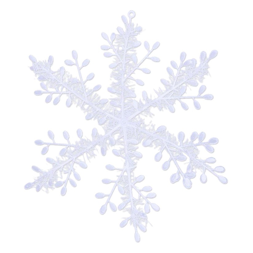 Plástico cepillado copo de nieve árbol de Navidad colgante 11cm copo de nieve Hotel ventana decoración colgante suministros al por mayor image 1