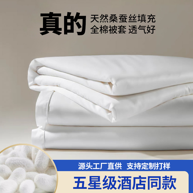 Custom 100 Pairs of Palace Cocoon Mulberry Silk Spring, Autumn, and Winter Quilt Core Two-In-One Gift Thickened Wedding Celebration Quilt