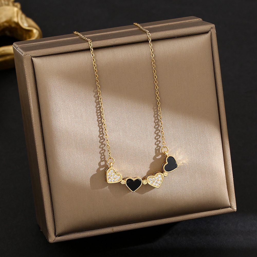 Women's accessories Diamond set simple temperament design sense trend necklace_voghion.com