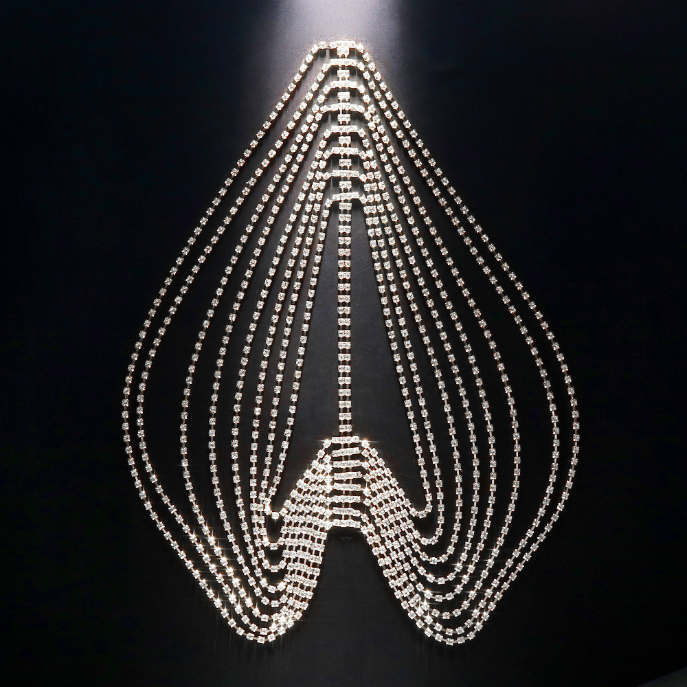 Europa y América nueva cadena de pelo rhinestone tendencia de la personalidad tiro de la calle de múltiples capas de la borla accesorios para el cabello accesorios exagerados headwear femenino