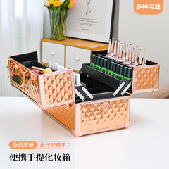 多機能ポータブル化粧箱大型ネイルツールツールボックスの刺繍箱化粧師ツールボックスの携帯デスクトップ収納