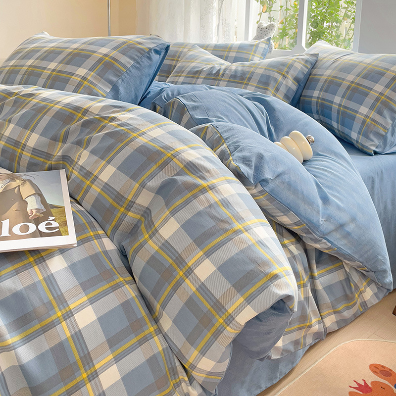 Cama de algodón de cuatro piezas set2025 nuevo algodón colchón sábanas de dormitorio caseras set de tres piezas