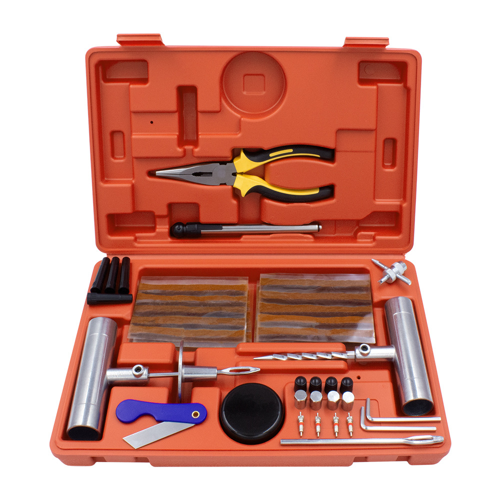 58-Piece Tire Repair Tool Set, Repair Box, Vacuum Tire Repair, Cross-Border Export, Portable