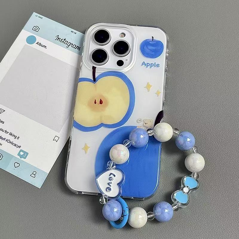 Pinturas coreanas lindas pinturas al óleo Apple Bear para iphone15 Apple 16ProMax funda para teléfono móvil 13/14 hembra