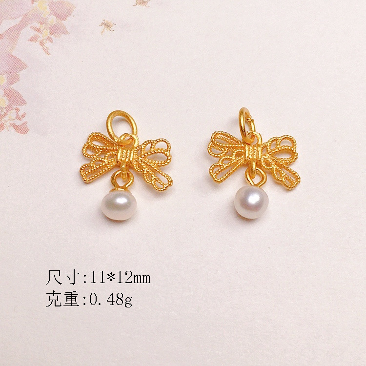Natural Pearl Fishtail Accessories s925 Silver Gold Plated Bracelet Necklace String Ornament diy Handmade Bead Semi-finished Products
