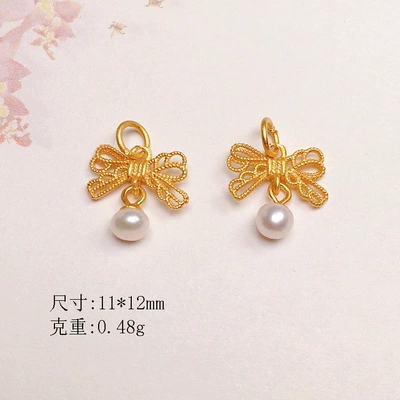 Natural Pearl Fishtail Accessories s925 Zərgərlik ara hissələri - bow