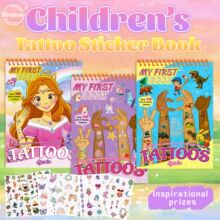 新款DIY纹身贴纸女孩男孩Children's Cartoon Tattoo Sticker Set