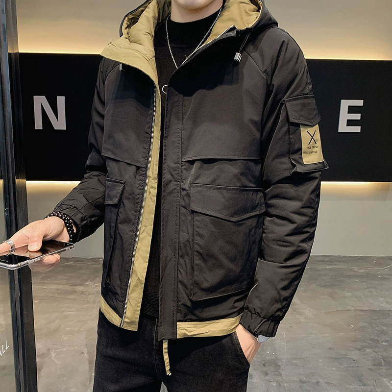 Новая Весенняя Мужская короткая куртка для спецодежды с капюшоном, модная брендовая универсальная повседневная куртка JK9118