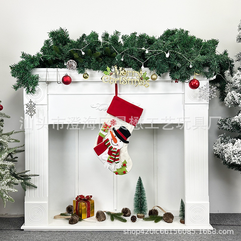 2024 Haomao クロスボーダー Amazon クリスマスソックスギフトバッグクリスマスツリー装飾雪だるまクリスマスツリーペンダント|undefined