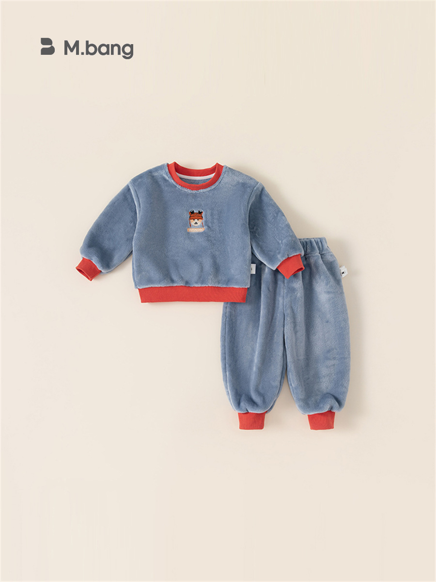 Babycity Otoño e Invierno nuevos pijamas para niños traje para niños Niños y Niñas Ropa Para el hogar conjunto de dos piezas QT83166