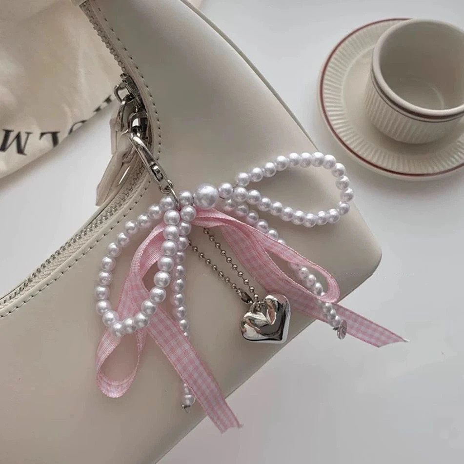 23g Weight Keychain Classification 1 Piece Quantity Holiday, Daily Occasion Plastic Material Heart Shape, Bow Knot Pattern Casual, Sweet Style 1 Piece Heart Shape Bow Knot Keychain Plastic Casual Sweet 7