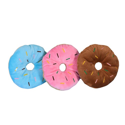 Pet Supplies Amazon Food Fruit Donuts Teeth Grinding and Teeth Cleaning Interactive Dog Plush Sound Toy