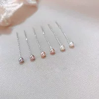 Серьги из стерлингового серебра S925 пробы с пресноводным жемчугом, темперамент, женские Миниатюрные Мини-серьги с жемчугом, гипоаллергенные серьги
