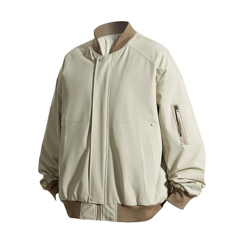 Primavera y otoño nueva chaqueta de tamaño grande chaqueta de béisbol masculino estilo americano para aumentar el engordamiento de la chaqueta de tendencia suelta
