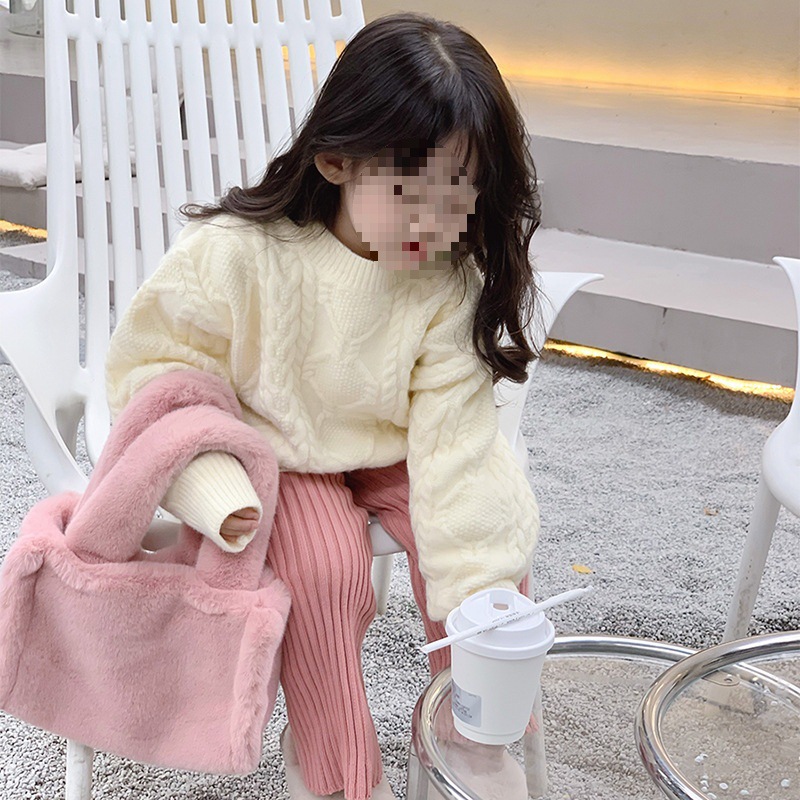 童装女童毛衣秋冬新款韩版麻花加厚保暖中小儿童女宝宝长袖针织衫