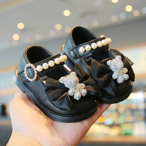 One piece drop shipping spring and autumn baby toddler shoes square mouth small leather shoes princess shoes breathable children's shoes baby shoes girls' shoes