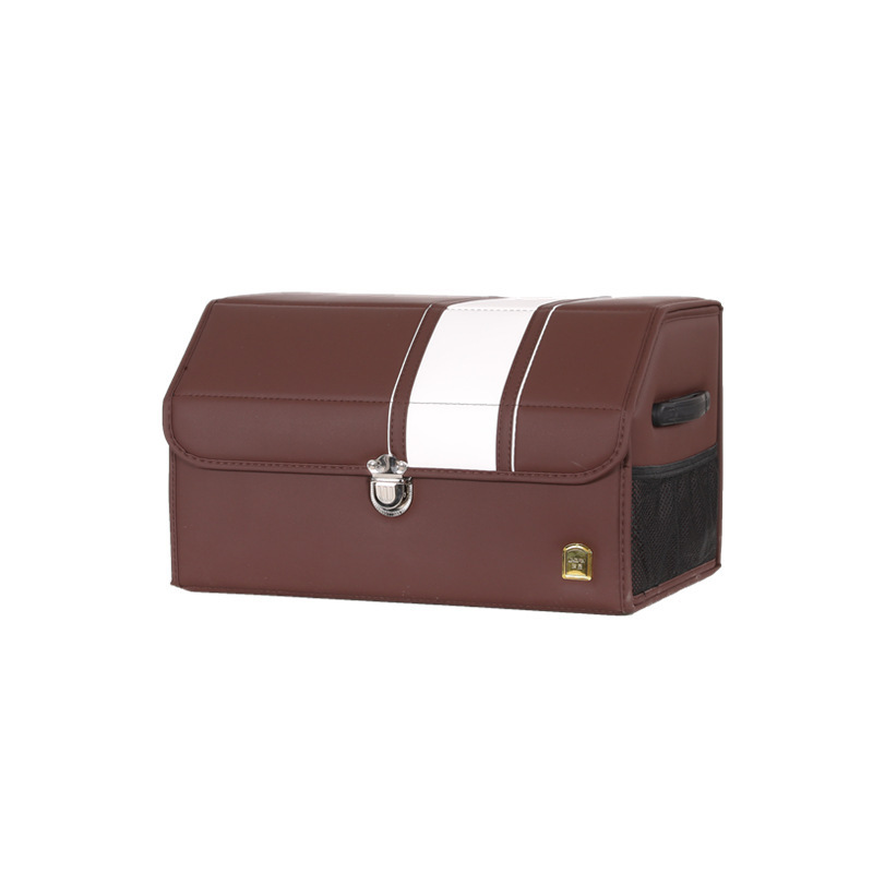 Caja de almacenamiento del coche caja de almacenamiento plegable de madera completa caja de almacenamiento del maletero del coche caja de almacenamiento
