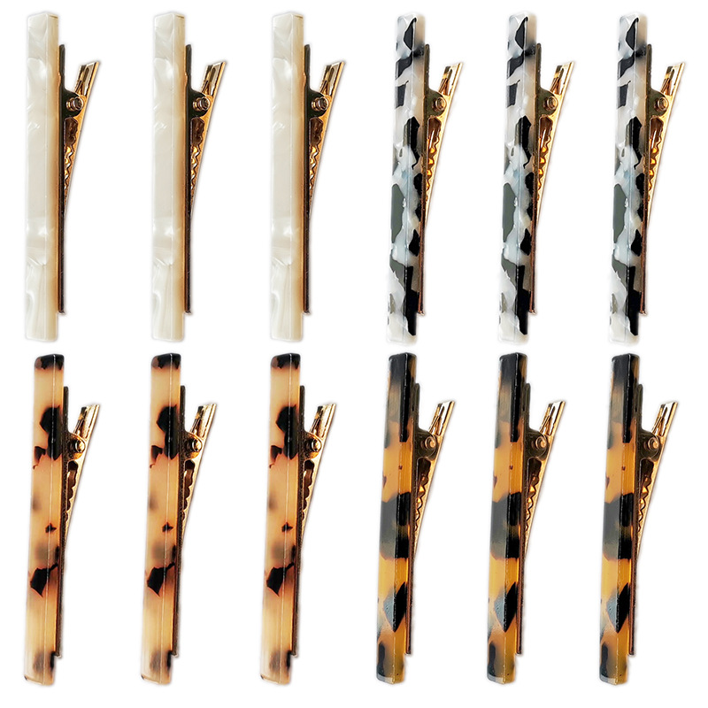 Korean Style Internet Celebrity Hair Accessories Women's Acetic Acid Plate Hair Clip One-character Clip Simple Bangs Side Clip Hot-selling All-match Headwear