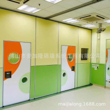 幼儿园免漆板隔断门 商场幼儿中心舞蹈室折叠自动门承接工程单