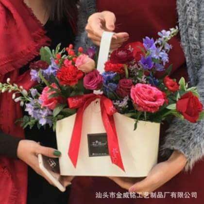 情人节花盒花篮 鲜花礼盒 永生手提鲜花盒 香皂花盒 生日礼物盒