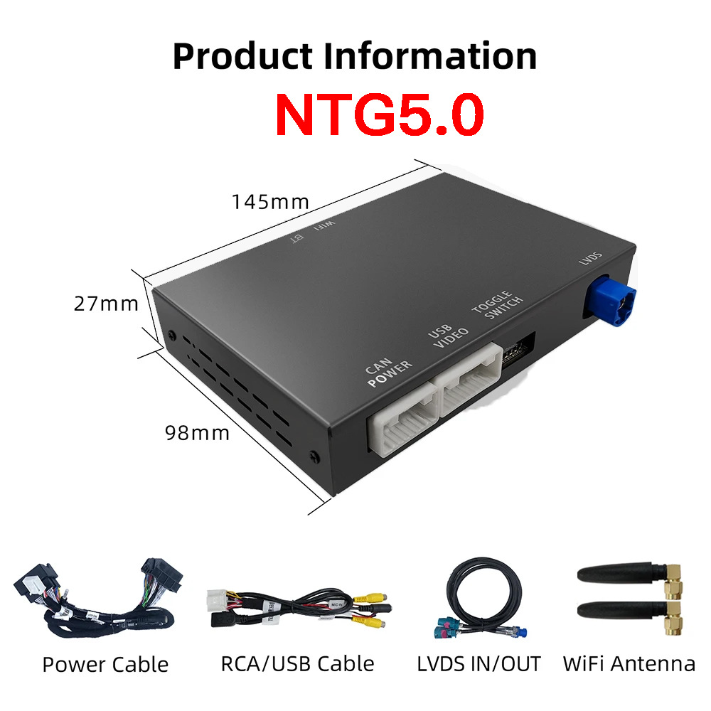 Wireless Carplay Decoder Android Auto Module for Mercedes-Benz NTG4.5 NTG5.0