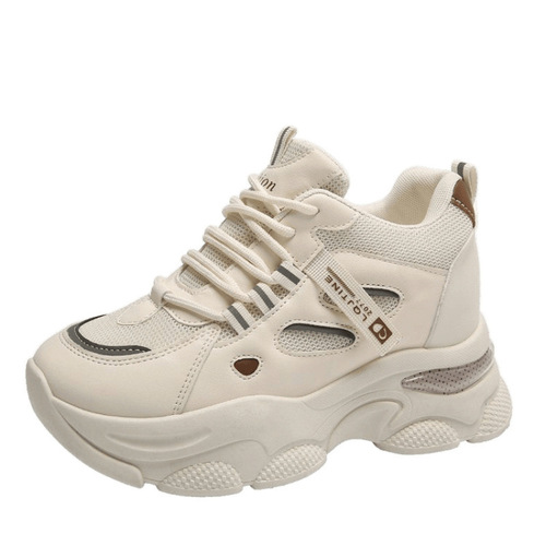 Online breathable thick-soled dad shoes, Instagram fashionable insole heightening casual shoes, Korean version running sports shoes