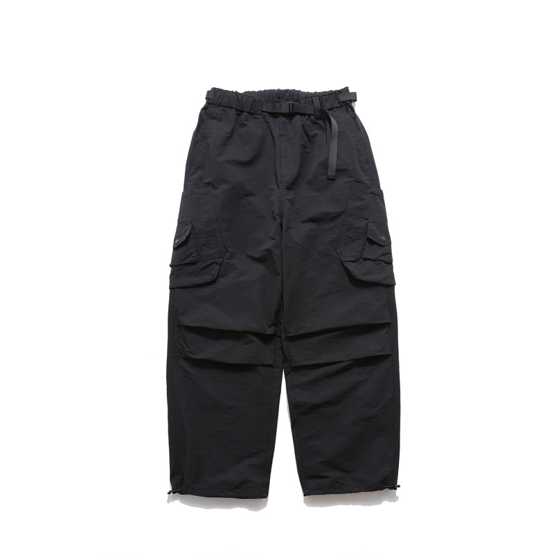 Men's Clothing retro ameikaji multi-pocket workwear pleated casual pants _voghion.com