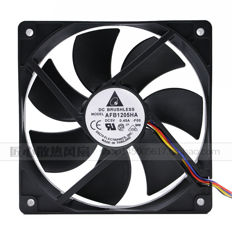 Delta/Delta AFB1205HA 5V 0.45A 12025 USB Chassis Cooling Fan 12CM Delta/Delta AFB1205HA 5V 0.45A 12025 USB Chassis Cooling Fan 12CM