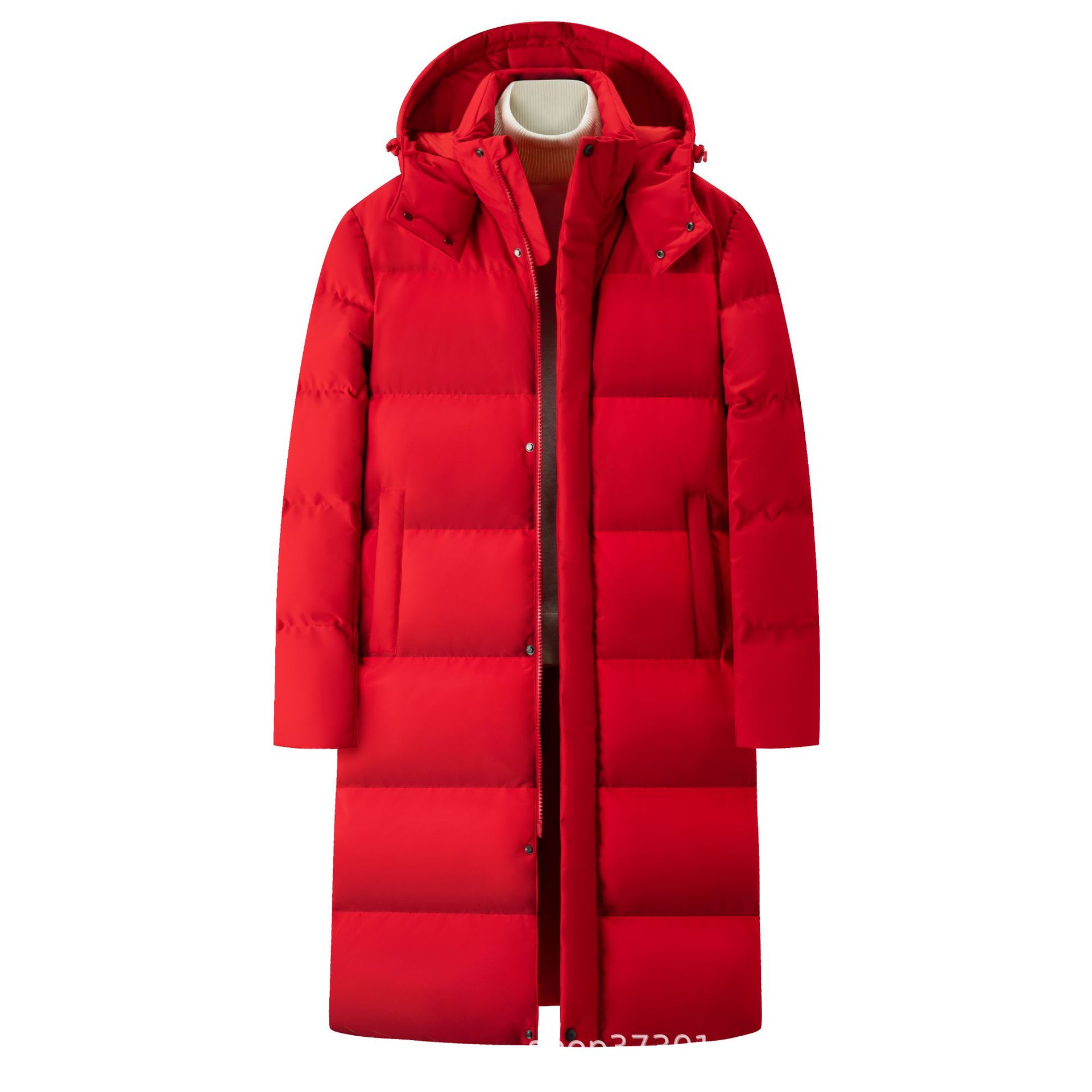 Retail long cotton coat, over-the-knee, long style, winter group class uniform, printed logo, Chinese Theatre Academy, Beijing Film Academy entrance exam school uniform 7715
