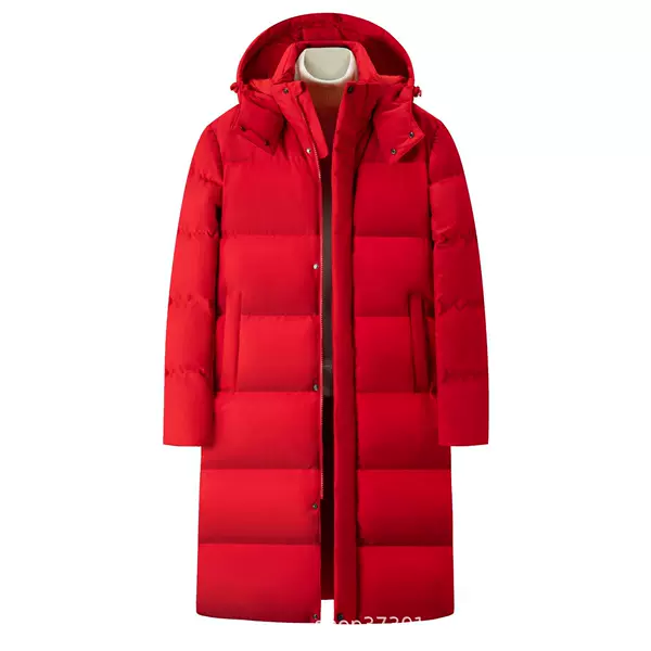 Retail long cotton coat, over-the-knee, long style, winter group class uniform, printed logo, Chinese Theatre Academy, Beijing Film Academy entrance exam school uniform 7715
