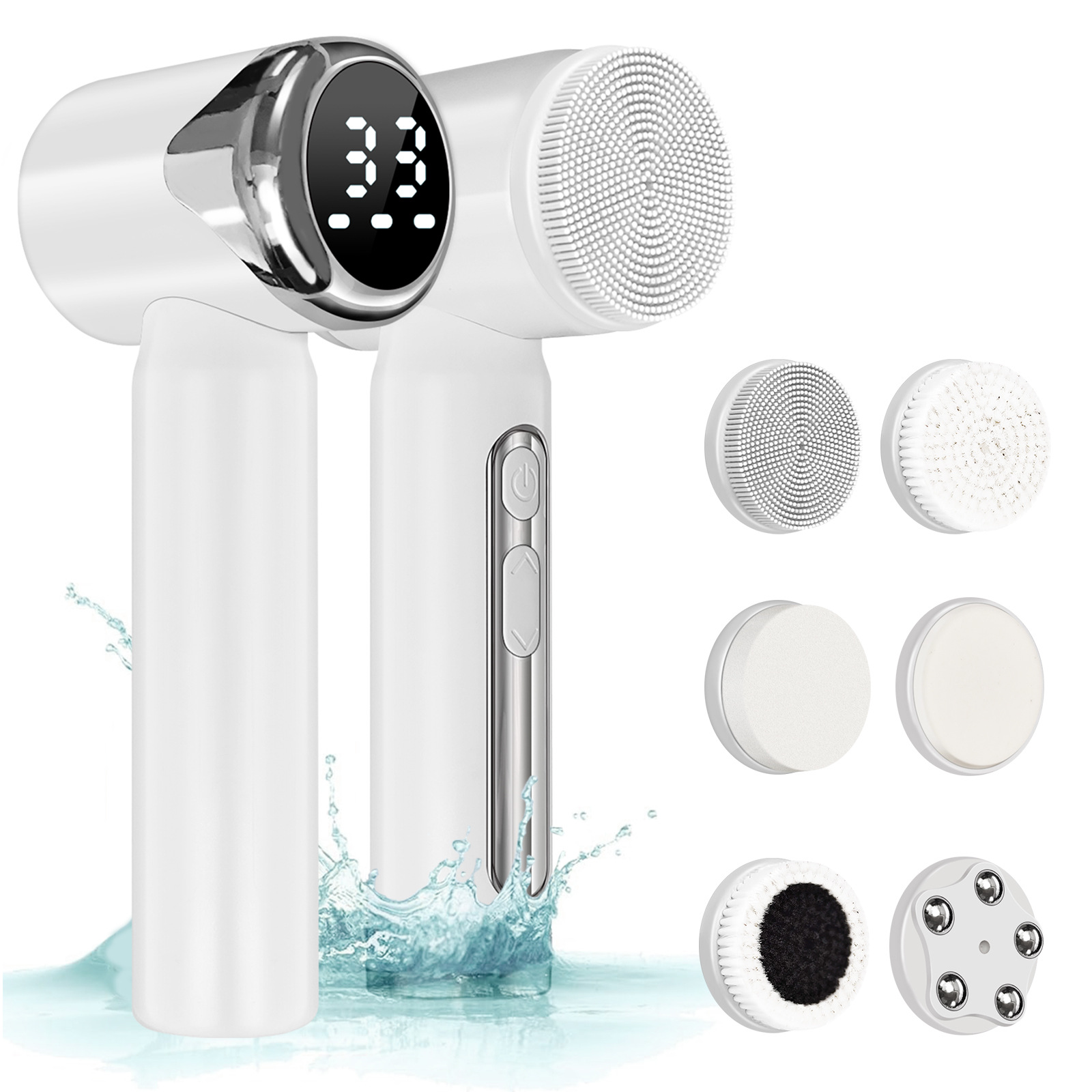 New cross-border household multi-functional electric facial cleansing brush for deep pore cleaning and massage, silicone face cleanser