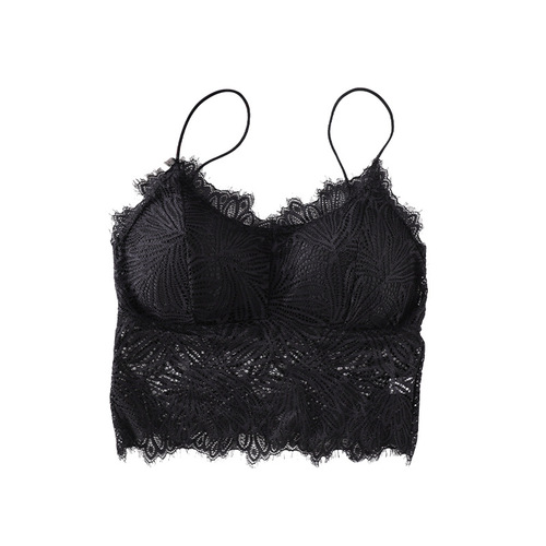 Eyelash lace strap tube top for women removable spring and summer students' bottoming breast-wrapped anti-exposure underwear live broadcast delivery