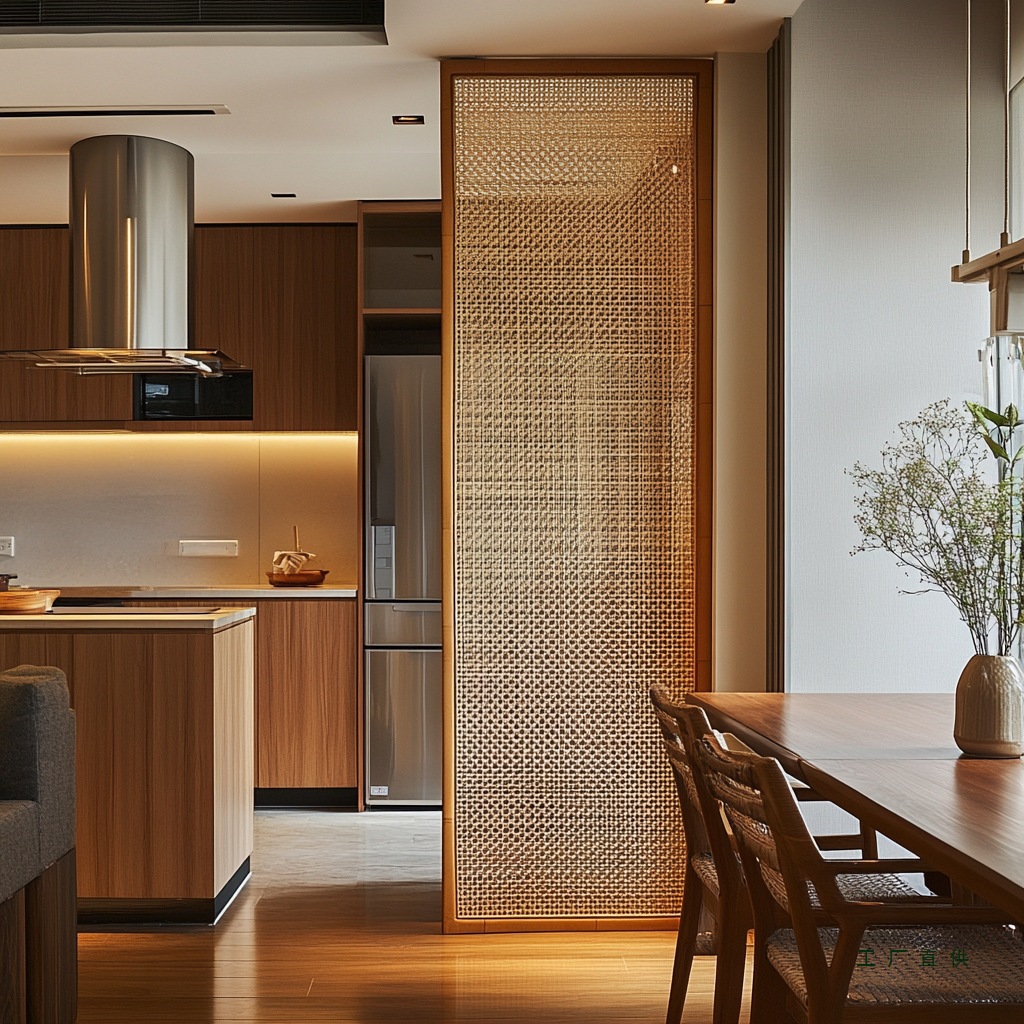 新中式藤编屏风隔断客厅折叠移动玄关卧室酒店挡板简约入户玄关民