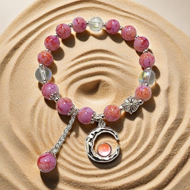 AD33 오렌지 퍼플 문 캣아이 팔찌