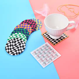热销亚克力杯垫定制防烫隔热咖啡茶水杯垫diy加厚流沙餐桌垫批发