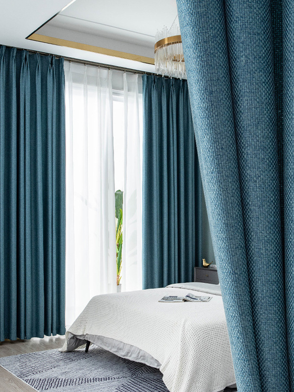 Cotton Linen Thickened Curtain Shading Bedroom Simple Modern Hook Type 2021 New Style Living Room Shading Cloth Bedroom Window