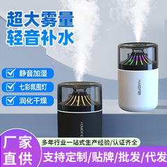 跨境迷你五彩加湿器USB车载家用补水七彩个轻音小型喷雾机静音