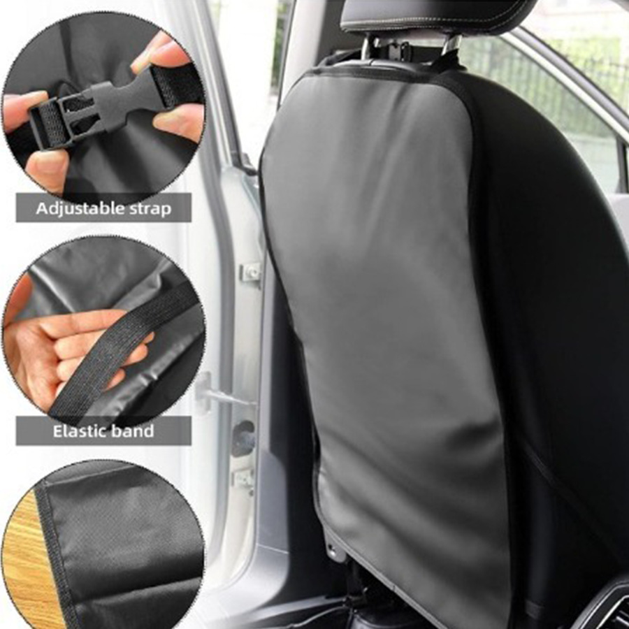 Universal Universal Car Kick Mat Child Anti-Kick Pad Rear Seat Storage Bag (Chair back anti-kick pad) - model-a-without-pocket