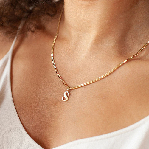 eManco New 26-Letter Pendant Couple Bracelet Necklace Name English Pendant DIY Accessory Wholesale