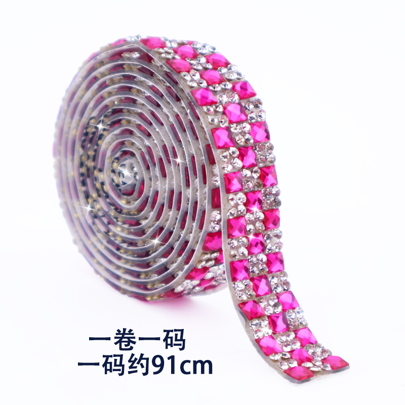 Tiras de diamantes de imitación de cristal con reverso adhesivo, pegatinas de diamantes de imitación autoadhesivas, pegatinas de diamantes creativas para bricolaje, accesorios, pegatinas de diamantes de imitación para decoración de ropa