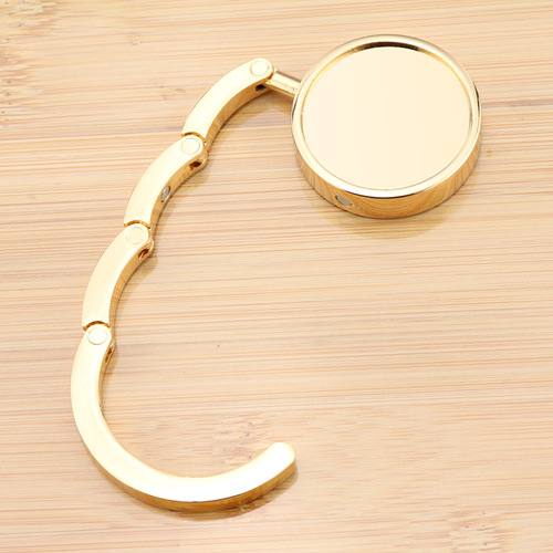 Hook artifact creative portable bag hook folding bag hook round metal bag hanger practical souvenir