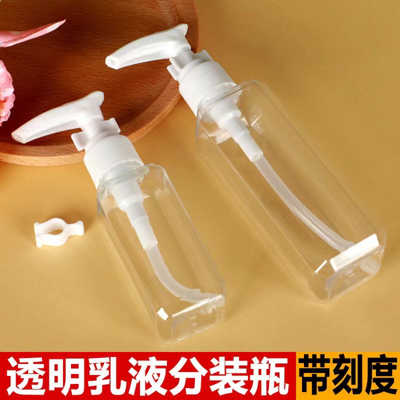 50 100 ml botella de cosméticos de boca de pato botella de emulsión de emulsión de agua botella de clip vacío