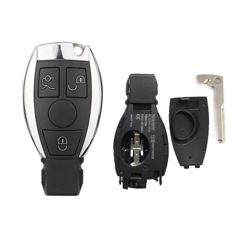 Suitable for Mercedes-Benz 2-Key, 3-Key, 4-Key Single Battery Holder Remote Control Car Key Shell Replacement Shell