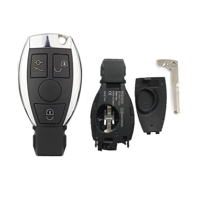 Suitable for Mercedes-Benz 2-Key, Car Keys - 3-button-single-battery-holder