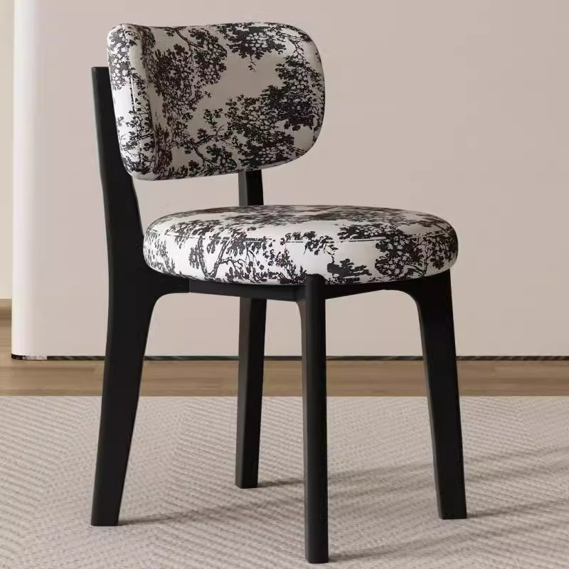 Nordic Solid Wood Dining Chair Home Hotel Dining Table Chair Italian Minimalist Desk Chair Designer Black Home Light Luxury